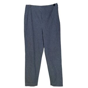 Talbots Vintage Women High Rise Zip Pinstripe Stretch Straight Leg Pants Size 6